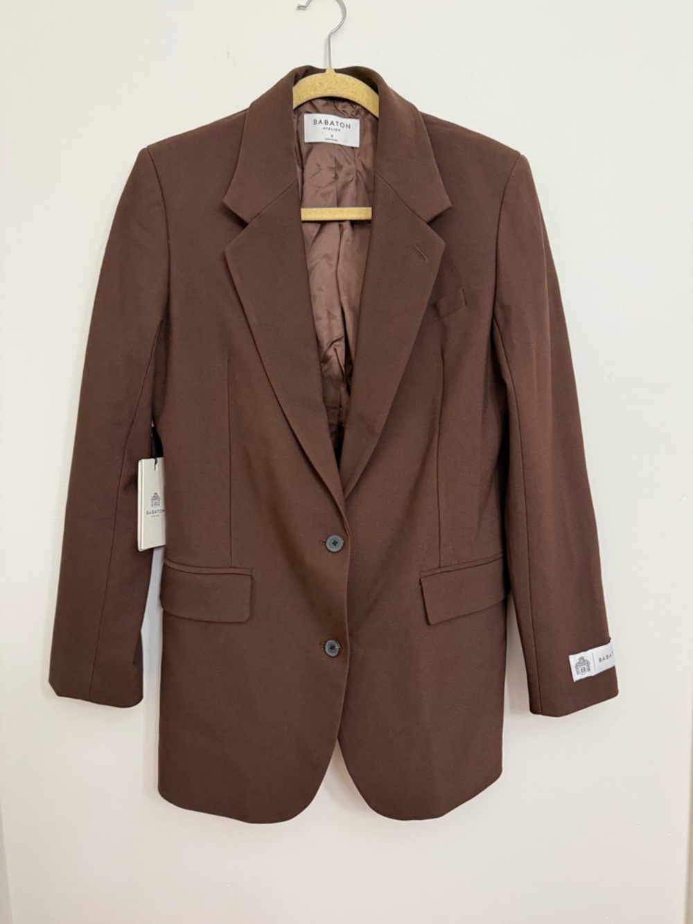 NWT Babaton New Agency Blazer in Coffee Bean Brown Size Small Aritzia #102284 - Picture 3 of 11